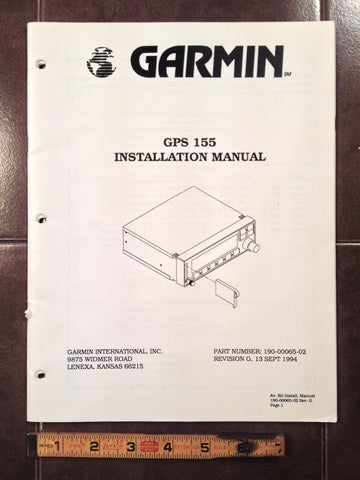 Garmin GPS 155 install manual.