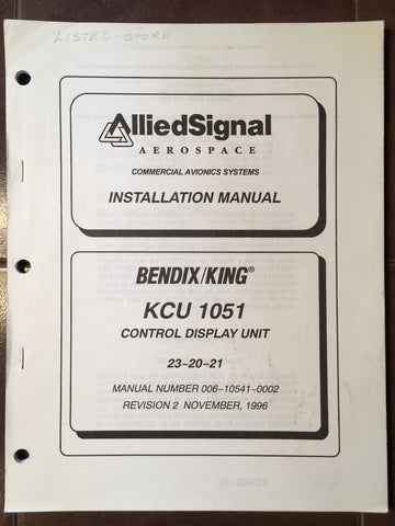 King KCU-1051 Control Display install manual.