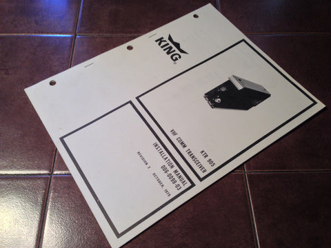 King KTR-905 VHF Comm Installation Manual.