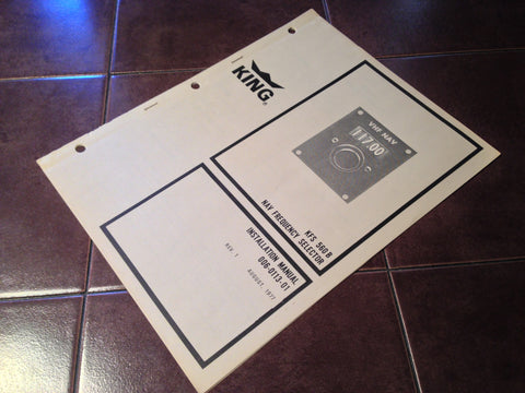 King KFS 560B Nav Frequency Select Install Manual.