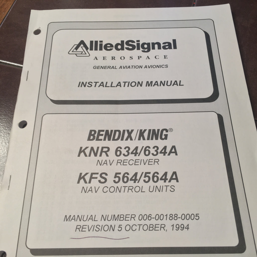 King KNR-634, KNR-634A, KFS 564, KFS-564A Install Manual.