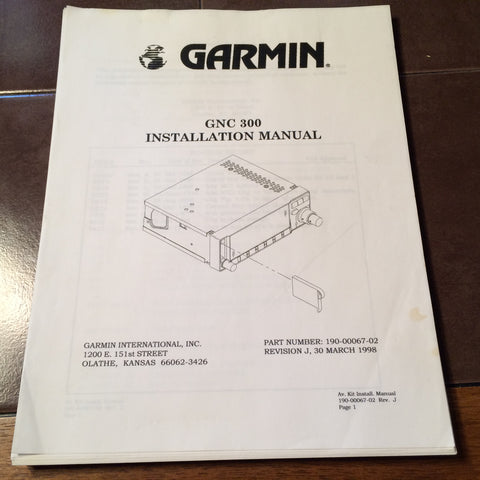 Garmin GNC 300 Install Manual.
