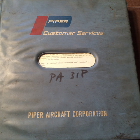 Piper Pressurized Navajo PA-31P Parts Manual.
