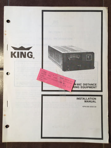 King KN-60C DME Install Manual.