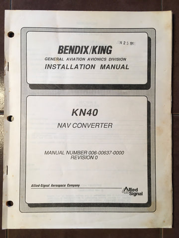 King KN-40 Install Manual.
