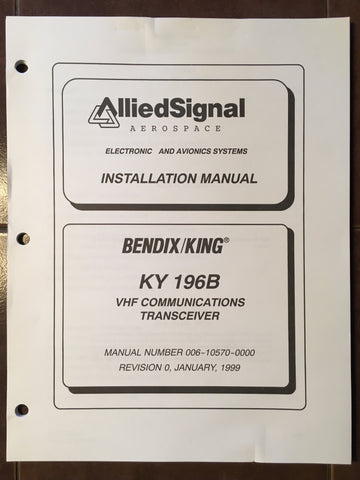 King KY 196B Install Manual.