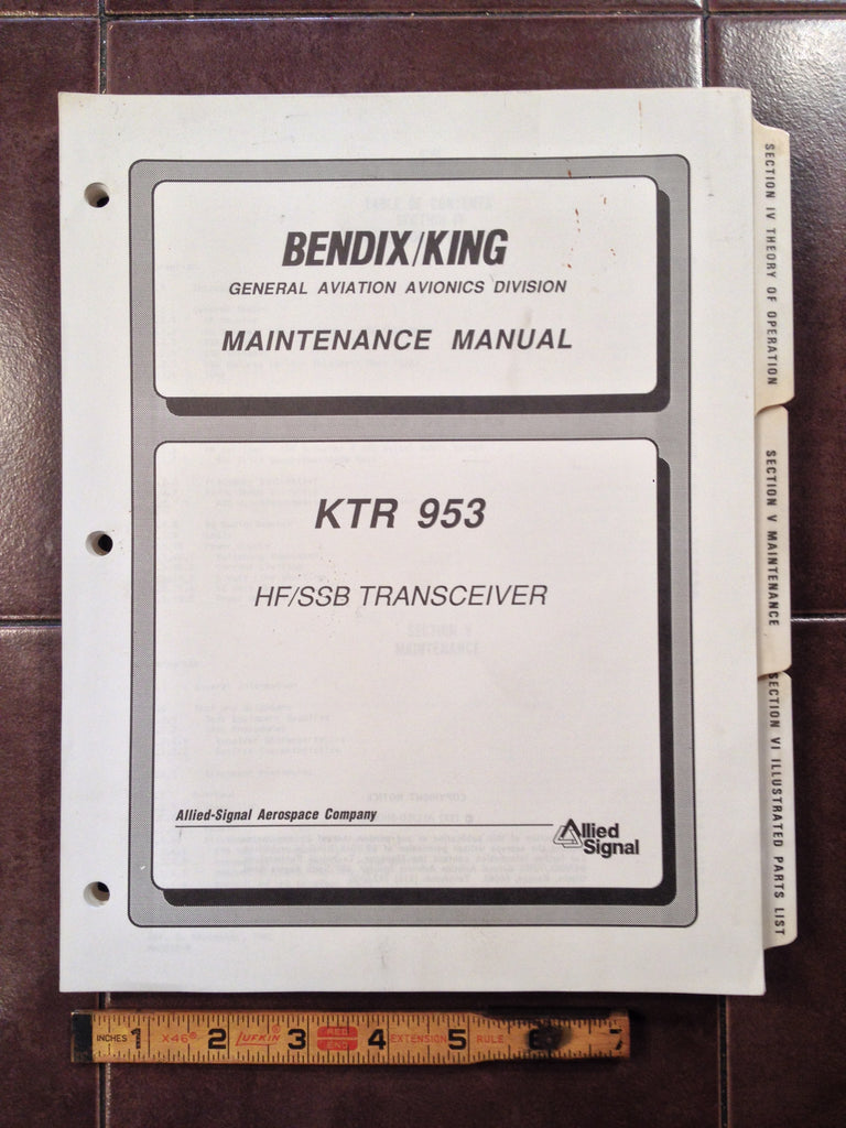 King KTR 953 HF Service Overhaul Manual.