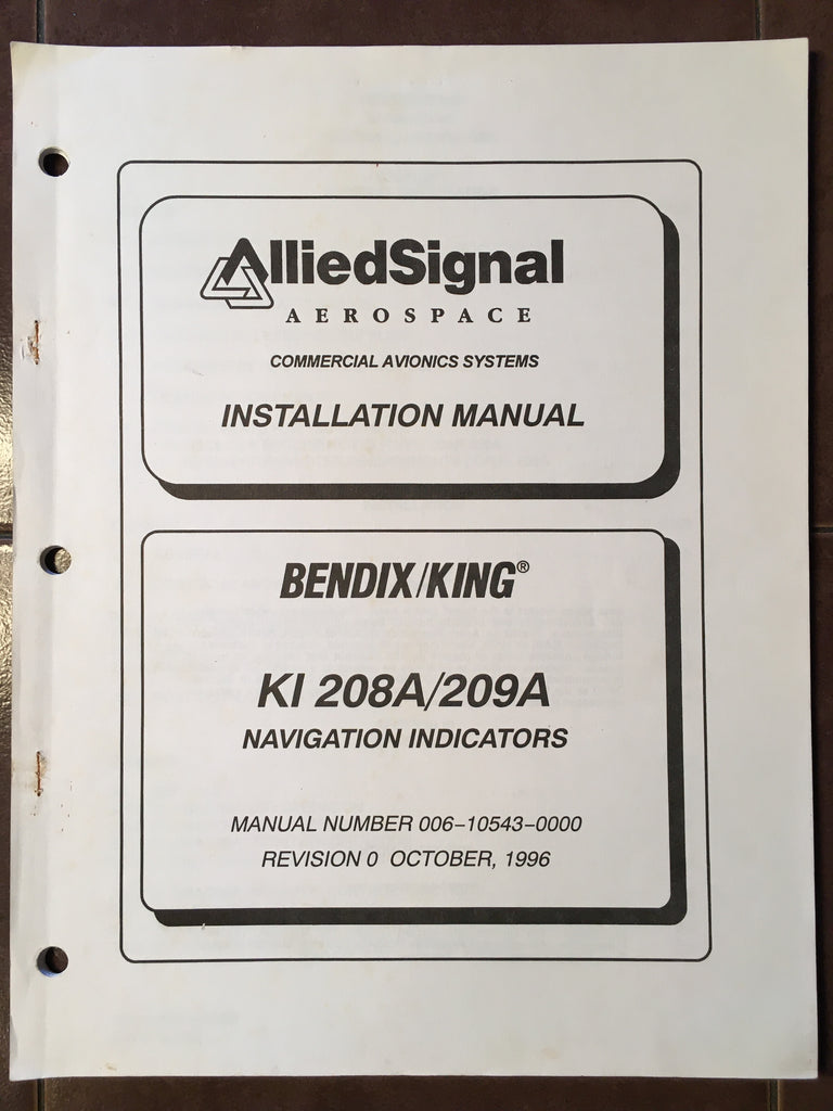 King KI-208A & 209A Indicator Install Manual.