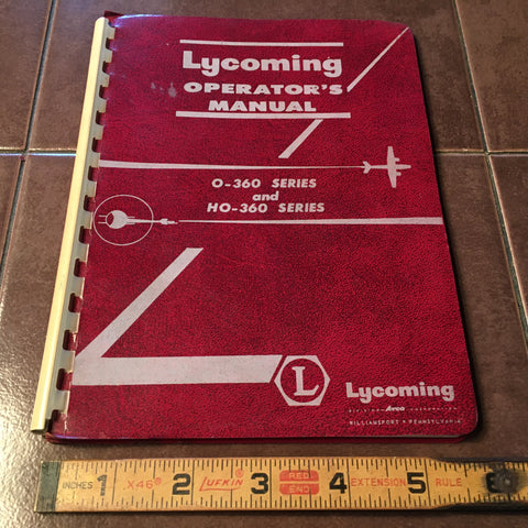 Lycoming O-360 & HO-360 Series Operator's Manual.