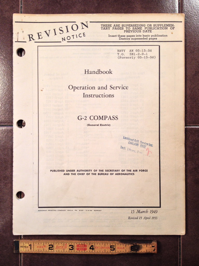 1949 1953 GE Compass G-2 Operation & Service Manual.