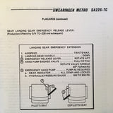 Swearingen Merlin IIIB SA-226-T(B) Airplane Flight Manual.