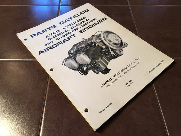 Lycoming O-235-C, O-290-D & O-290-D2 Engine Parts Manual. – G's Plane Stuff