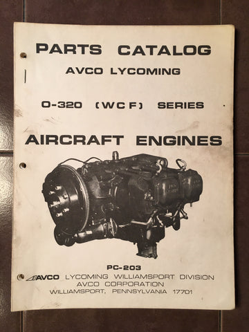 Lycoming O-320 WCF Wide Cylinder Flange Engine Parts Manual.
