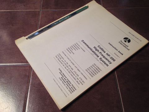 Collins HF-200 Install Manual.