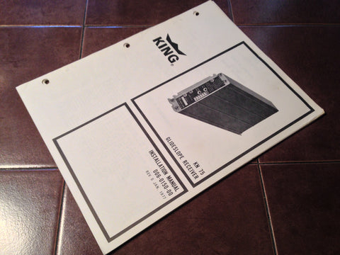 King KN-75 Glideslope Install Manual.
