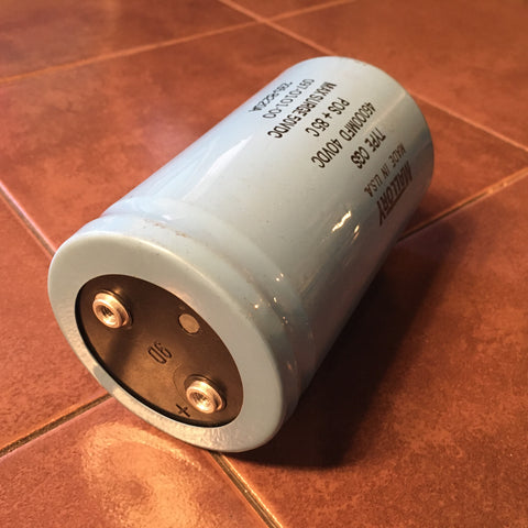Mallory 235-8220A, 46000mfd, 40vdc Capacitor.