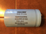 Mallory 235-8507B, 40000mfd, 40vdc Capacitor.