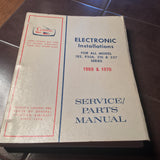 Factory Avionic Wiring Book 1969 & 1970 Cessna 182, P206, 210, & 337.