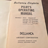 Bellanca Citabria Pilot's Operating Manual. for sn 75 & Up.