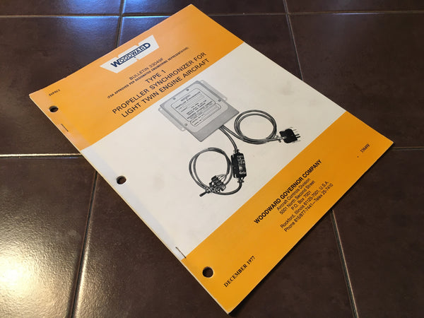 Woodward Prop Synchronizer for Light twin Engine Aircraft Service Manu ...