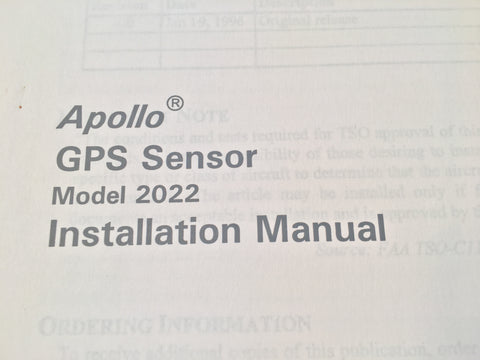 Apollo GPS Sensor 2022 Install Manual