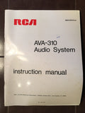 RCA AVA-310 Install Manual.