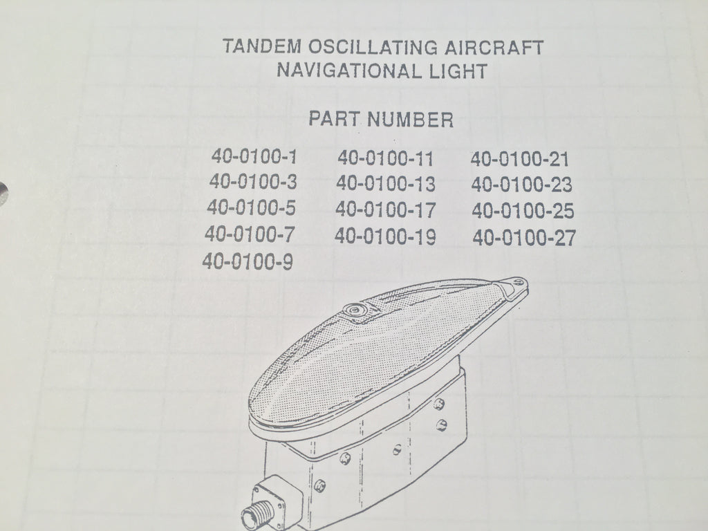 Grimes Tandem Oscillating Nav Lite 40-0100 Series Overhaul & Parts Manual.