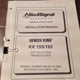 King KX-155 and KX-165 Install and Operation Manual.