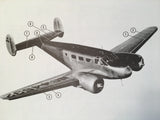 Original 1949-1955 Beechcraft D18S and D18C Parts Manual.