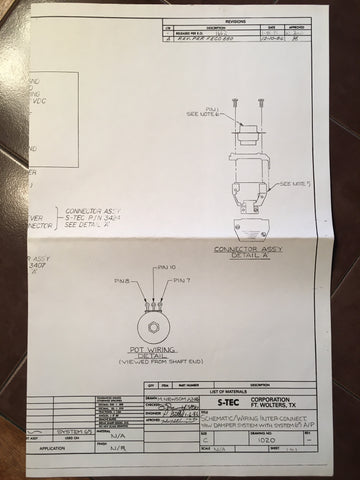 S-tec Schematic for Yaw Damper 0121- (x) Wiring Interconnect System 65 A/P.
