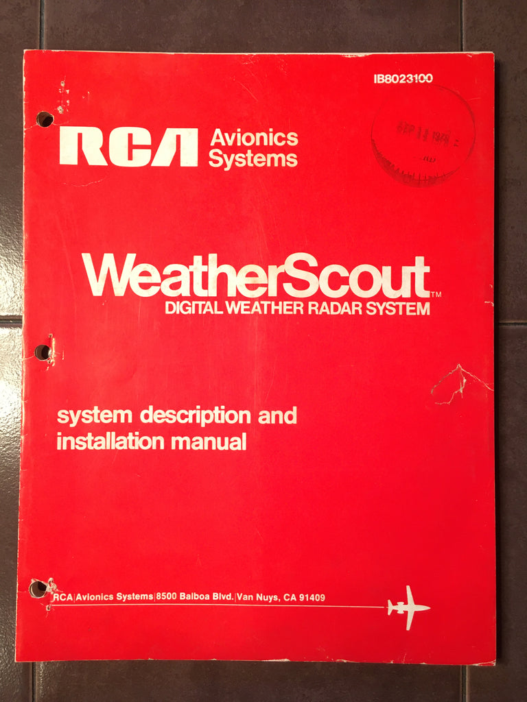 RCA Weather Scout Primus 100 Install Manual.