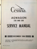 Cessna 230, 300 AgWagon Model 188 & A188 Service Manual.