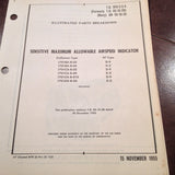1955 Kollsman Sensitive Max Allowable Airspeed Indicators Parts Manual.