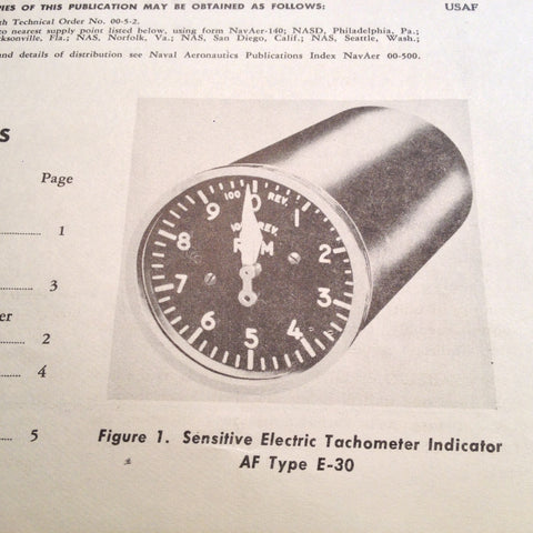 1955 Kollsman 2185-4-03 Tachometer Parts Manual.