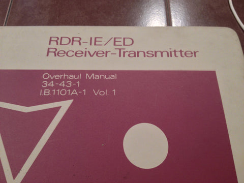 Bendix RDR-1E & RDR-1ED Radar RT Overhaul Manual.