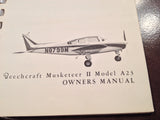 Beechcraft Musketeer A23 Owner's Manual.