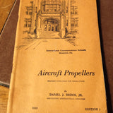 Aviation Propellers Booklet, covers Curtiss Hamilton-Standard Lycoming   Circa 1943