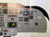 Cessna CitationJet Instrument Panel Poster for sn 0100 thru 0359, "AT" Configured.