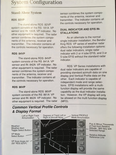 Bendix King RDS-82VP, RDS-84VP & RDS-86VP Radar Pilot's Guide. – G's ...