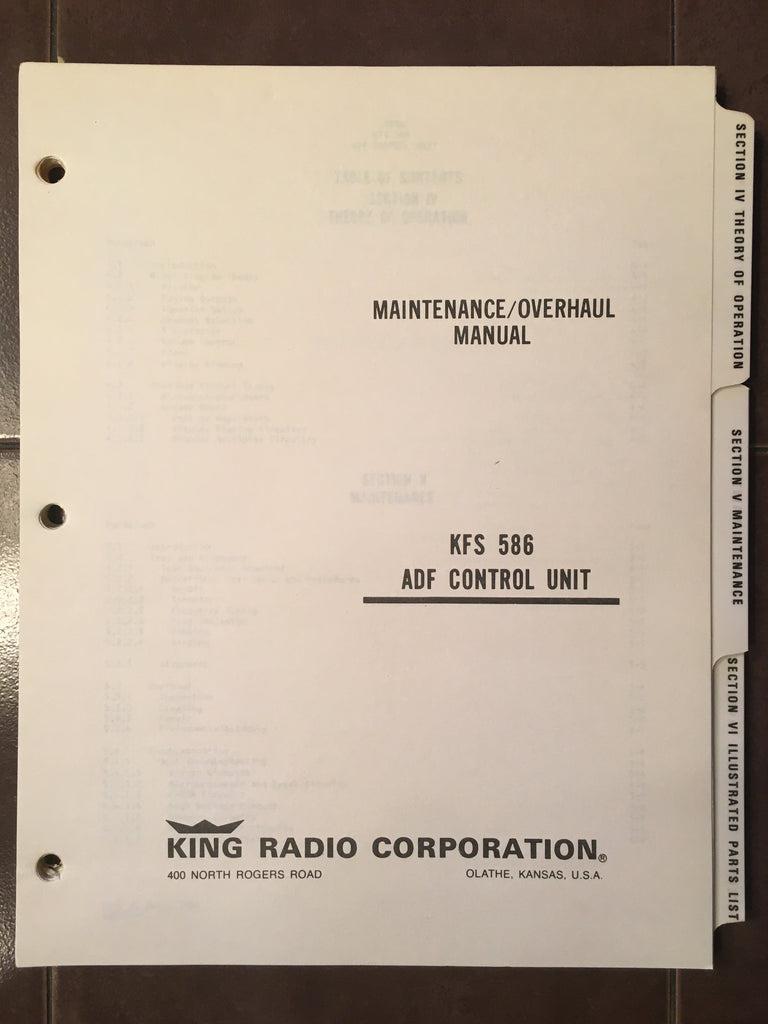 King Radio KFS-586 Service Manual.