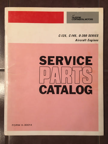 Continental C-145, C-125 & O-300 Parts Manual.