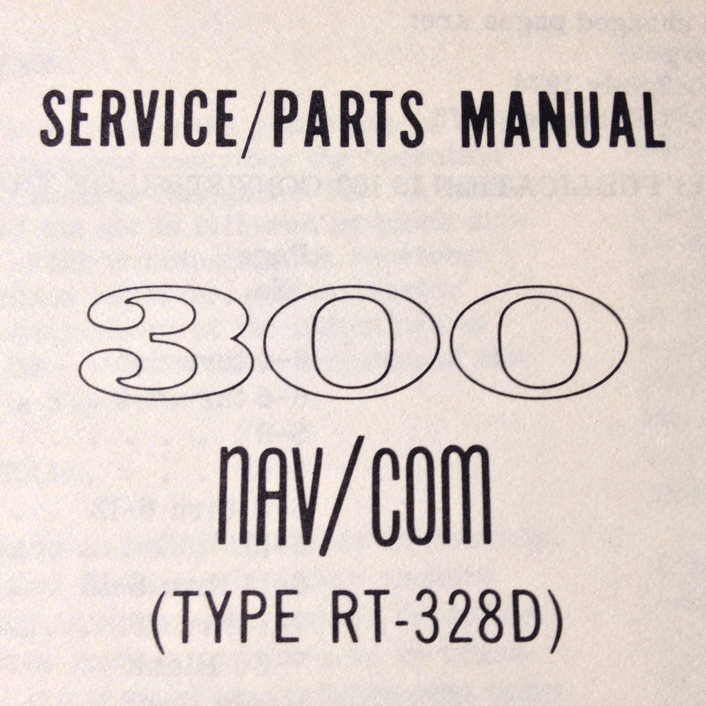 Cessna ARC RT-328D Nav Com Install, Service & Parts Manual.