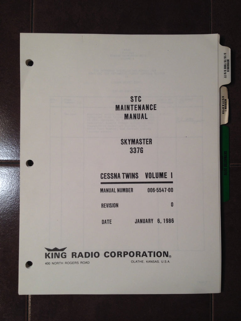 KFC 200 autopilot in Cessna 337G STC Service Manual.