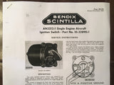 Bendix Scintilla AN3212-1 Ignition Switch Service Instructions & Parts List data sheet.  10-32890-1