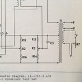Bendix Condenser Test Sets Service & Parts Manual for 11-1767-3 & 11-4067-2.