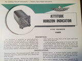 Bendix Eclipse Pioneer Attitude Horizon Indicator Type 14608 Description & Interconnect Pinout Data Sheet.  Circa 1956.