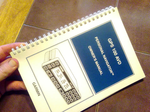 Garmin GPS 100 AVD Owner's Manual.