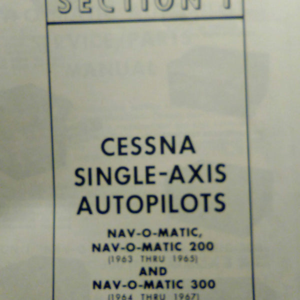 Cessna ARC 1963-1965 Navomatic 200, and 1964-1967 Navomatic 300 Servic ...