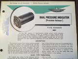 Bendix Eclipse-Pioneer Dual Pressure Indicator Autosyn Type 6801 Description, Interconnect Pin-outs & Internal Schematic Data Sheet.  Circa 1956.