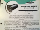 Bendix Eclipse-Pioneer Dual Pressure Autosyn Type 6300 Description, Interconnect Pin-outs & Internal Schematic Data Sheet.  Circa 1956.